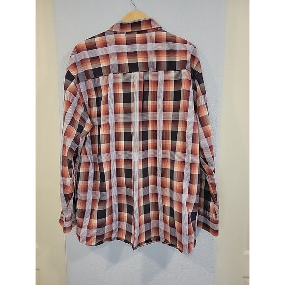 Wrangler‎ George Strait Shirt Mens XXL Plaid Long Sleeve Button Down Cotton - Picture 5 of 5